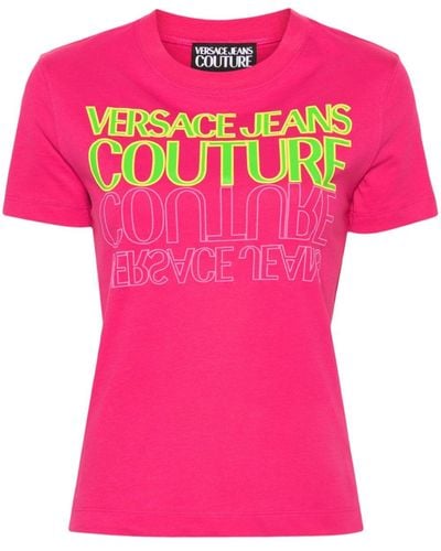 Versace Jeans Couture T-shirt con stampa - Rosa