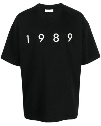 1989 STUDIO T-shirt en coton à logo imprimé - Noir