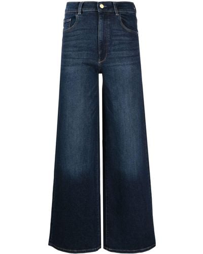 DL1961 Hepburn High-rise Wide-leg Jeans - Blue