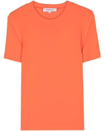 Enfold T-shirt en coton à manches courtes - Orange