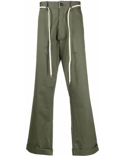 Societe Anonyme Pantalones con cinturón de encaje - Verde