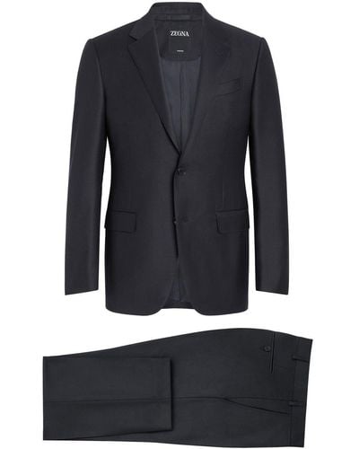 Zegna Trofeo Single-breasted Wool Suit - Blue