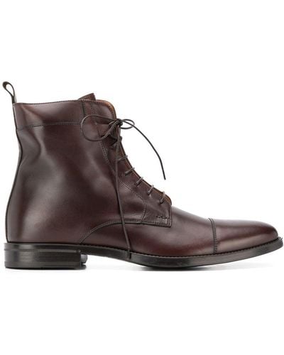 SCAROSSO Lace Up Boots - Brown