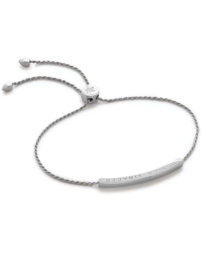 Monica Vinader Linear Friendship Armband - Weiß