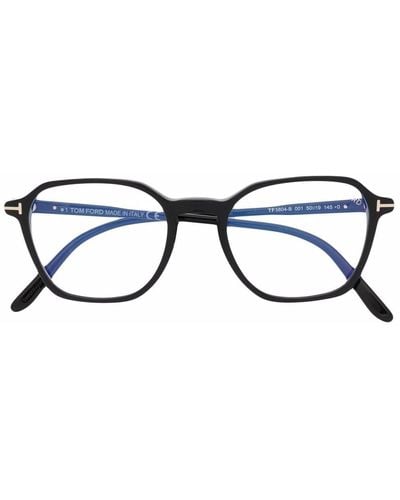 Tom Ford Dフレーム ラウンド眼鏡フレーム - ブラック