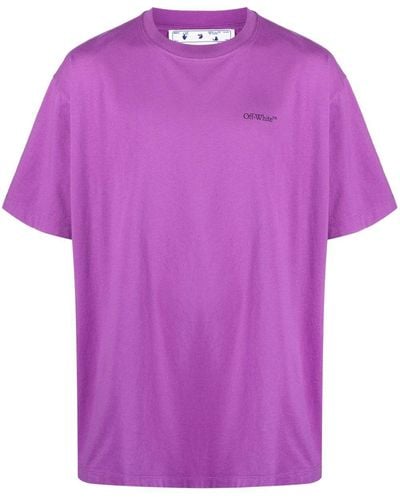Off-White c/o Virgil Abloh Jumbo Arrow Cotton T-shirt - Purple