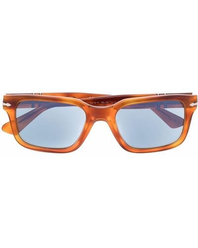 Persol Rectangular Tinted-lense Sunglasses - Brown