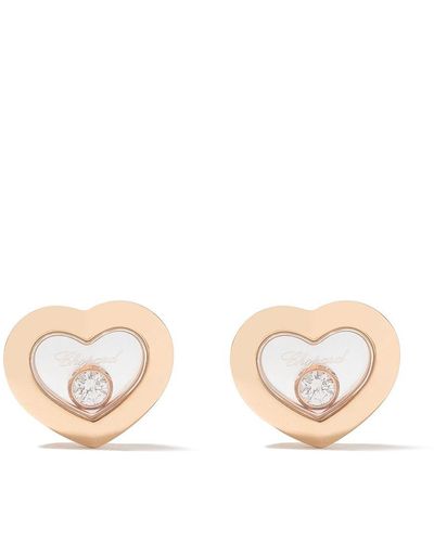 Chopard 18kt Rose Gold Happy Diamonds Icons Ear Pins - Natural