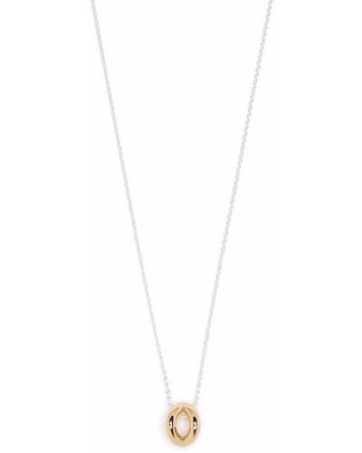 Le Gramme 18kt Yellow Gold And Sterling Silver 3g Entrelacs Pendant Necklace - Metallic