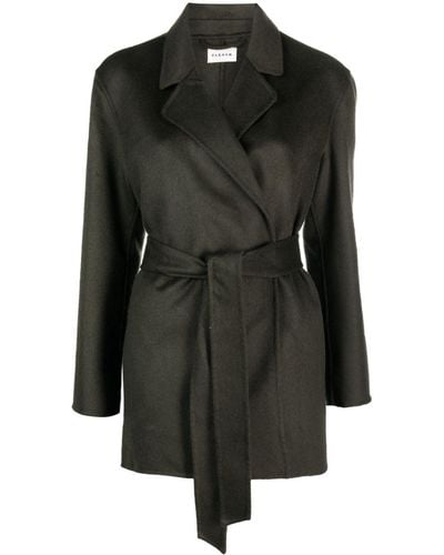 P.A.R.O.S.H. Belted-waist Wool Coat - Black