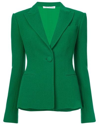 Oscar de la Renta Fitted Suit Blazer - Green