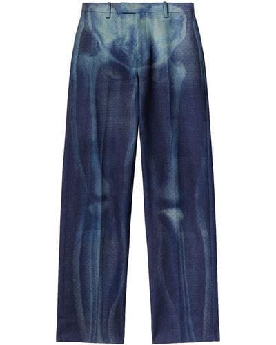 Off-White c/o Virgil Abloh Body Scan Jeans - Blau