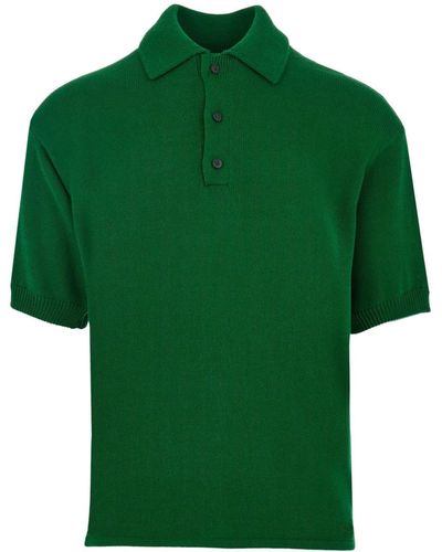 Ferragamo Gebreid Poloshirt - Groen