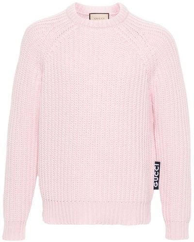 Gucci Grob gestrickter Pullover - Pink