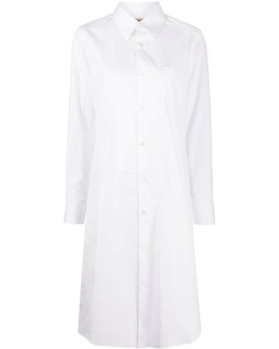 Comme des Garçons Oversized Cotton Shirt Dress - White