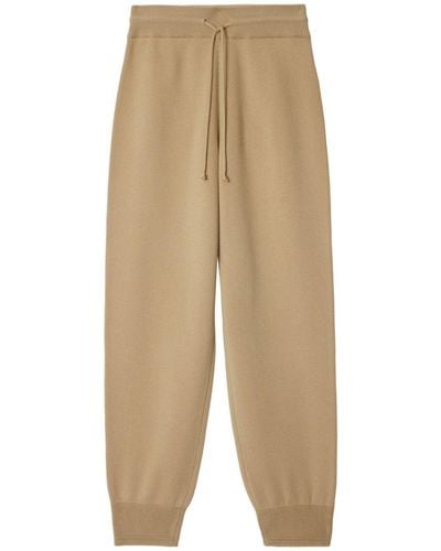Burberry Wool-blend Track Trousers - Natural