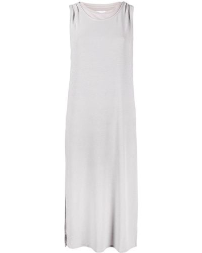 Izzue Kleid mit rundem Ausschnitt - Weiß