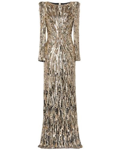 Jenny Packham Avalon Sequin-embellished Gown - Natural