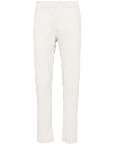 Transit Striped Ribbed Chino Trousers - White