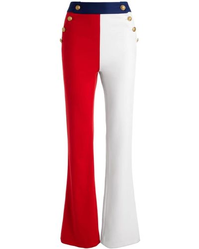 Alice + Olivia Narin Colour-block Trousers - Red