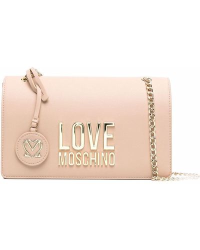 Love Moschino Umhängetasche mit Logo-Schild - Mehrfarbig