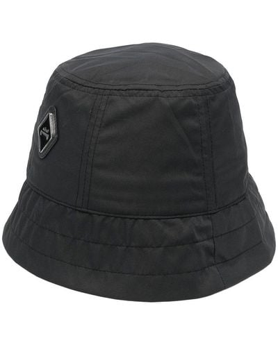 A_COLD_WALL* Sombrero de pescador con placa del logo - Negro
