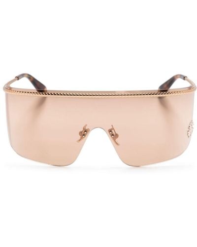 Roberto Cavalli Logo-plaque Oversize-frame Sunglasses - Pink