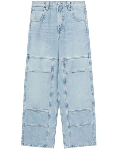 Agolde Tanis High-rise Wide-leg Jeans - Blue