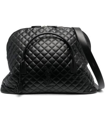 Saint Laurent Es Giant Quilted Leather Travel Bag - Women's - Brass - Black