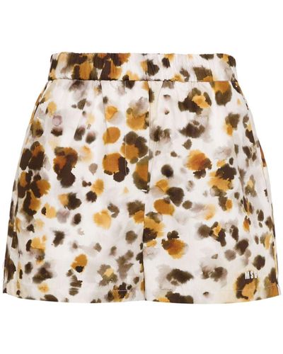 MSGM Popeline-Shorts mit grafischem Print - Mettallic