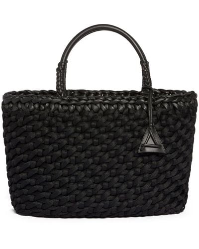 Alanui Icon Large Raffia Tote Bag - Black