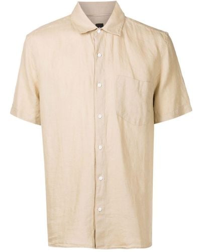 Osklen Camisa de lino de manga corta - Neutro