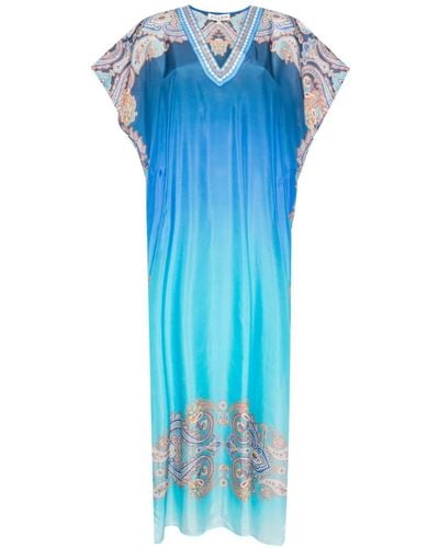 Hale Bob Eloise Caftan Beach Dress - Blue