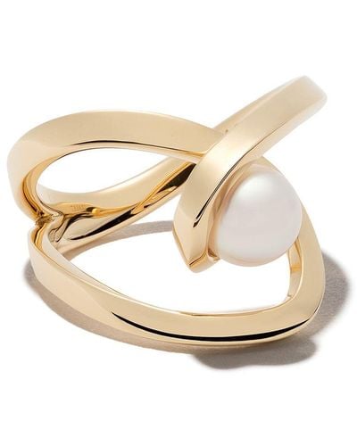 Tasaki 18kt Yellow Gold Atelier Aurora Akoya Pearl Ring - White
