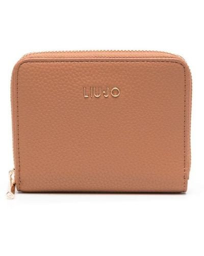 Liu Jo Logo-lettering Faux-leather Wallet - Brown