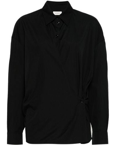 Lemaire Hemd mit klassischem Kragen - Schwarz