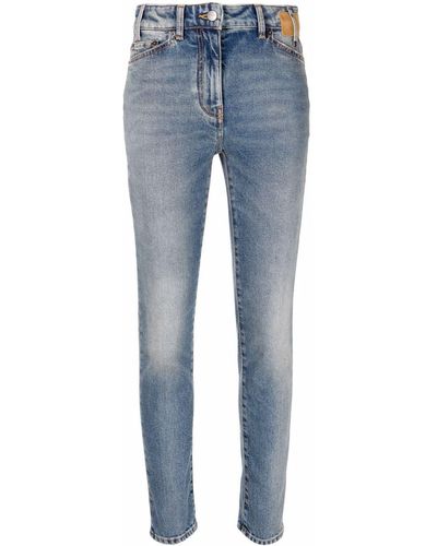 Palm Angels Jeans skinny con applicazione - Blu