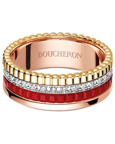 Boucheron 18kt 'Quatre' Goldring mit Diamanten - Mehrfarbig