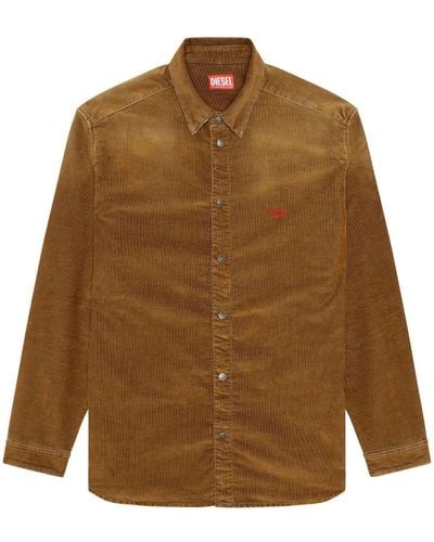 DIESEL D-simply-over Corduroy Shirt - Brown