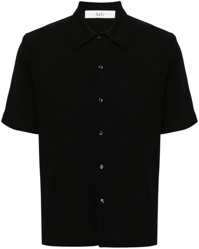 Séfr Suneham Crêpe Overhemd - Zwart