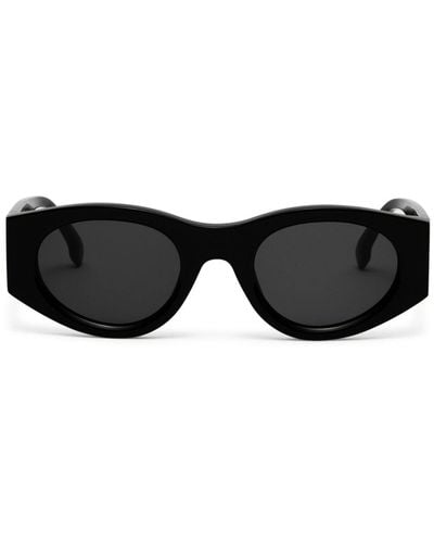 Marcelo Burlon Pasithea Oval-frame Sunglasses - Black