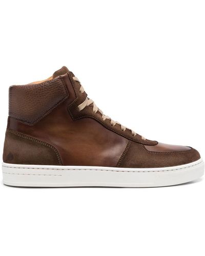 Magnanni Lace-up High-top Sneakers - Brown