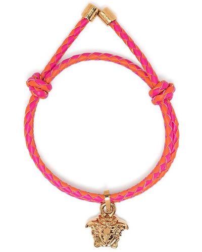 Versace Leren Armband - Roze