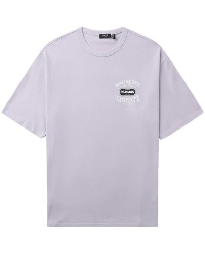 FIVE CM Graphic-print Cotton T-shirt - Purple