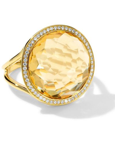 Ippolita 18kt Yellow Gold Lollipop® Diamond And Citrine Ring - Metallic
