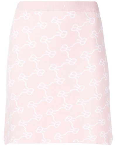 ROKH Monogram Mini Skirt - Pink