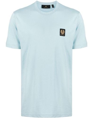Belstaff Katoenen T-shirt Met Logopatch - Blauw