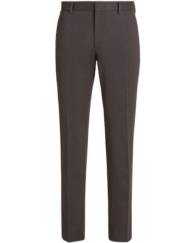 Zegna Tailored Tapered-leg Trousers - Grey