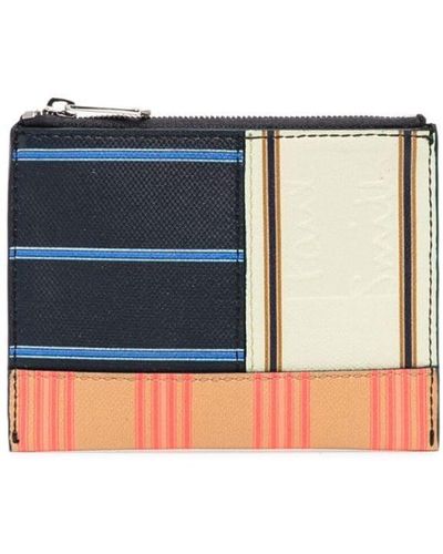Paul Smith Patchwork-print Zipped Wallet - Blue