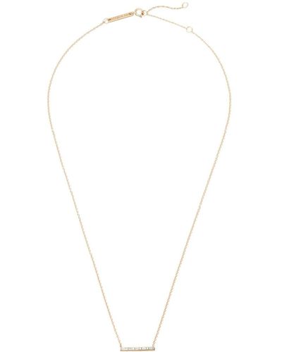 Zoe Chicco 14kt Yellow Gold Diamond Bar Necklace - White